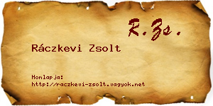 Ráczkevi Zsolt névjegykártya